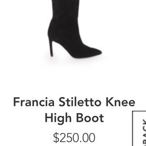 Sam Edelman stiletto black suede knee boot